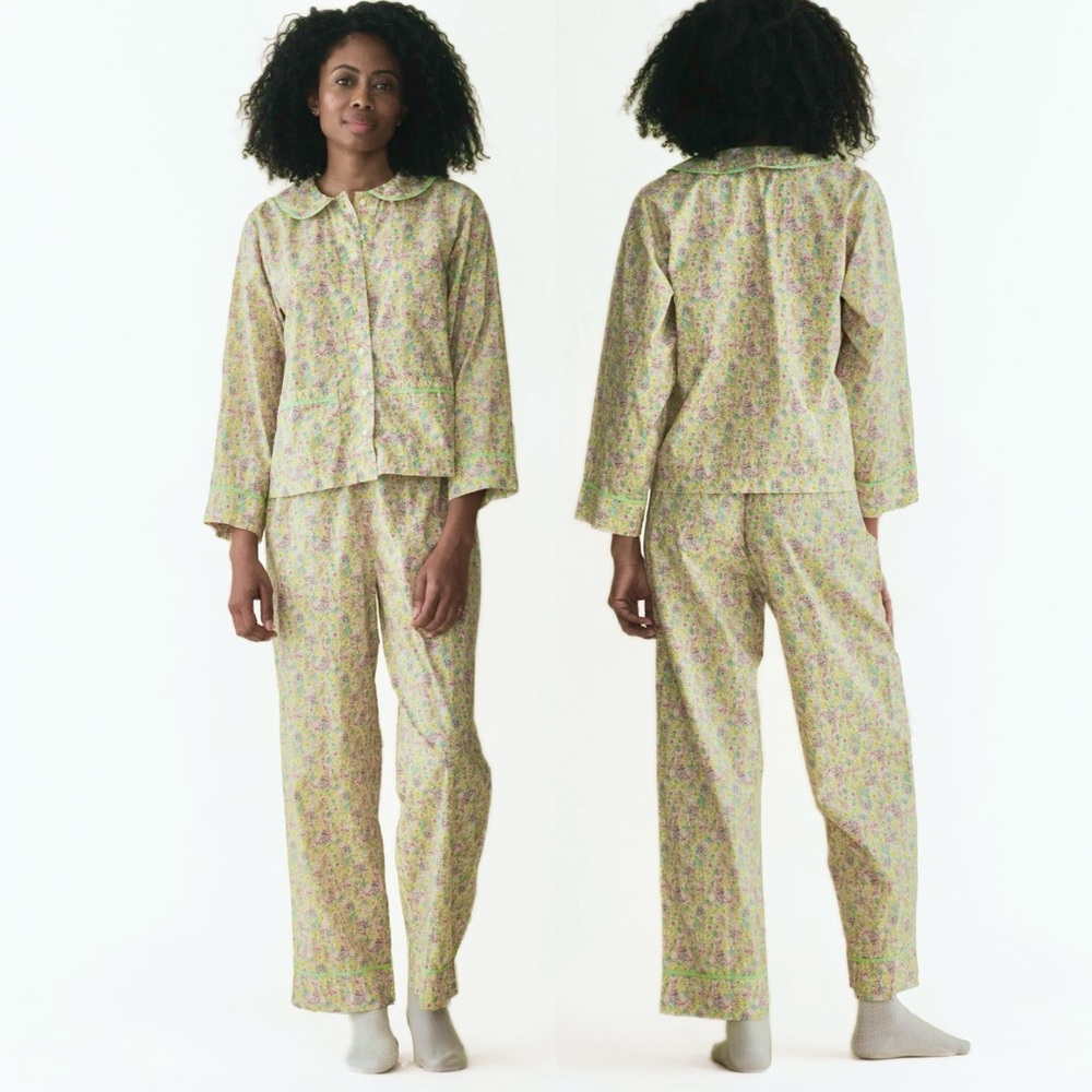 DOEN x Liberty Chrysanthemum Sky Floral Cotton Paz Pajama Set